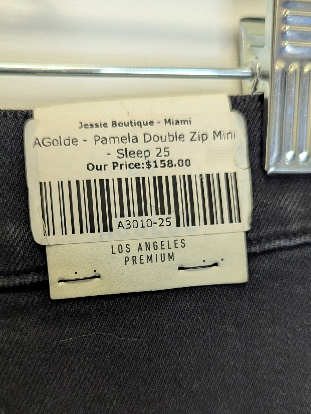 Agolde black double zip mini skirt sz25 - Picture 7 of 11